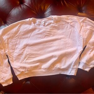 American Apparel White cropped sweatshirt